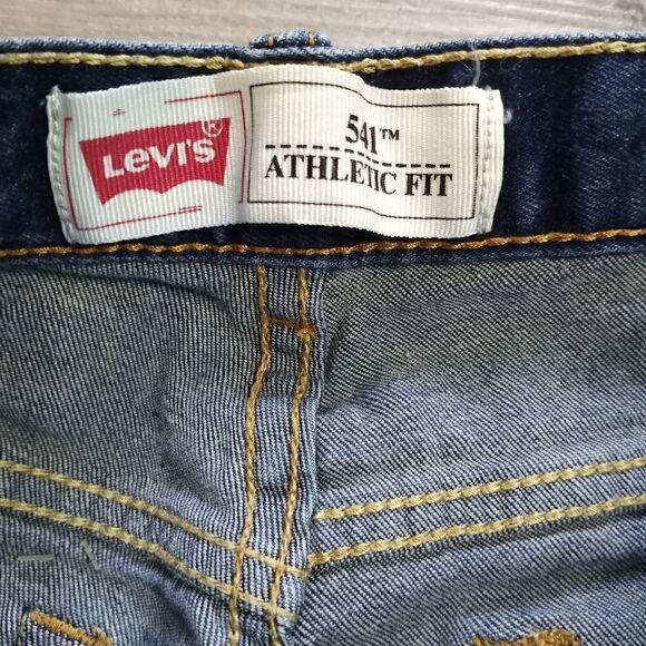 Levi's 541 Athletic Fit Jeans W27x L27 Dark Acid Wash Navy Blue - Picture 3 of 11